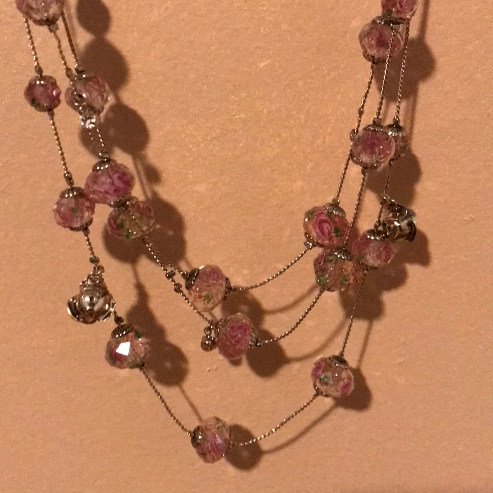Gold and roses Necklace (Betsy Johnson)